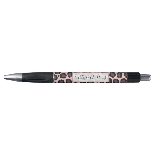 Stylo Cheetah Léopard rose Fille Chic (Devant)