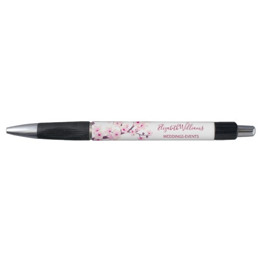 Stylo Cherry Blossoms Pink White Business (Devant)