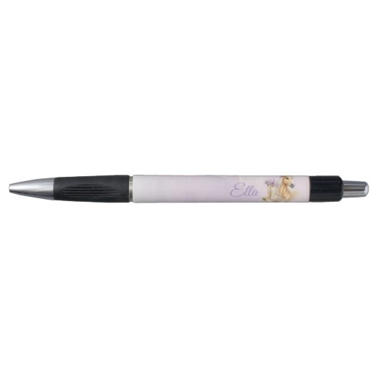 Stylo Cheval Floral Violet Filles (Devant)