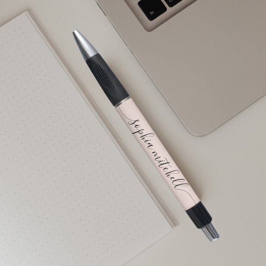 Stylo Chic Script Calligraphie Blush rose