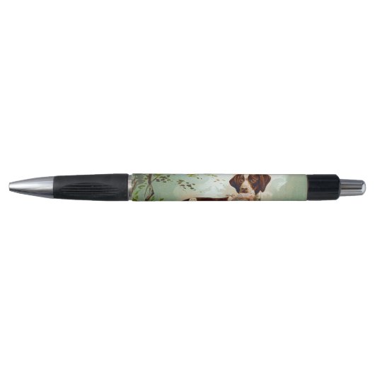 Stylo Chien de chasse avec oiseau dans la bouche (Devant)