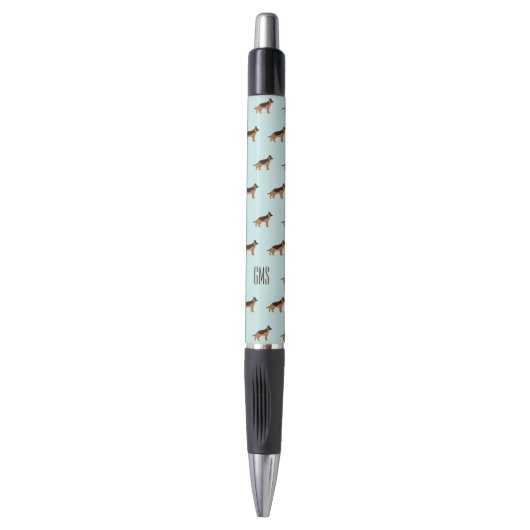 Stylo Chiens bergers allemands Motif Monogramme (Devant (Vertical))
