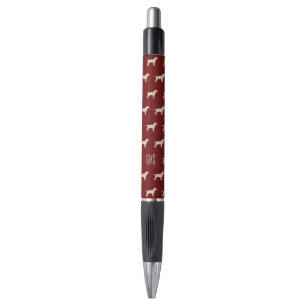 Stylo Chiens du Labrador jaune Motif Monogramme