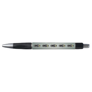 Stylo Chouette noire et blanche dans la nuit