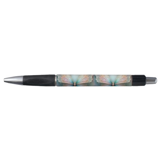 Stylo Chuchotements de couleur : Papillon fractal pastel (Devant)