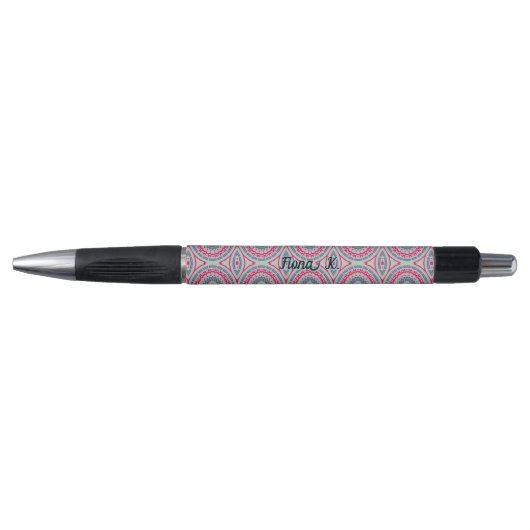 Stylo Circular Pattern Name Customizable Ballpoint Pen (Devant)