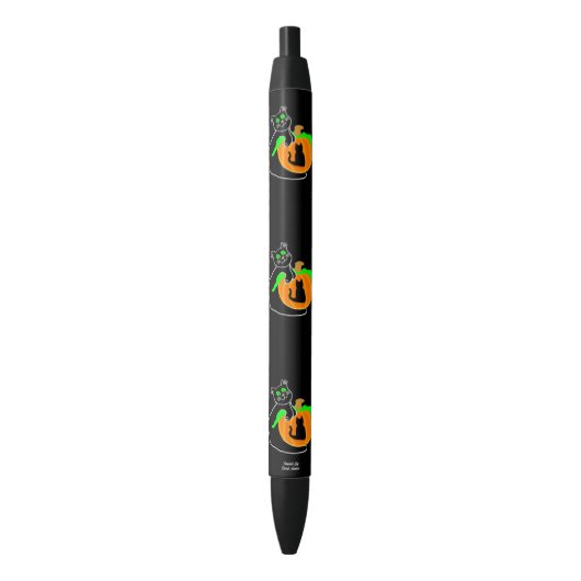 Stylo Citrouille de chat noir (devant Vertical)
