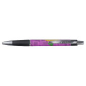 Stylo Citrouille moderne sur violet géométrique (Dos)