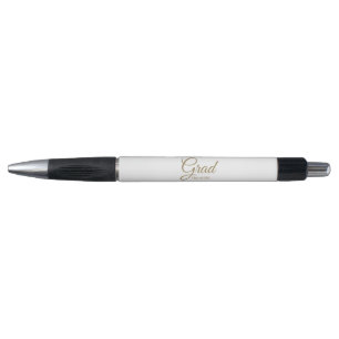 Stylo Classe d'écriture personnalisée en or blanc gris a