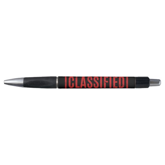 Stylo Classique Noir Étiqueté (Devant)