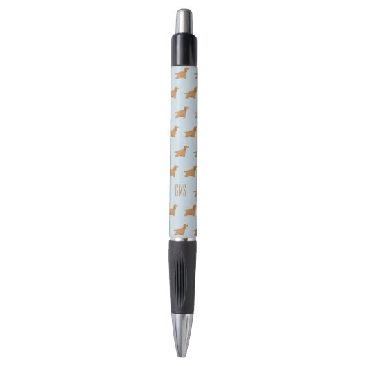 Stylo Cocker Spaniel Chiens Motif Monogramme (Devant (Vertical))