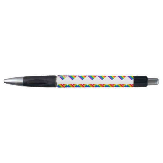 Stylo Cœur arc-en-ciel de fierté (Devant)