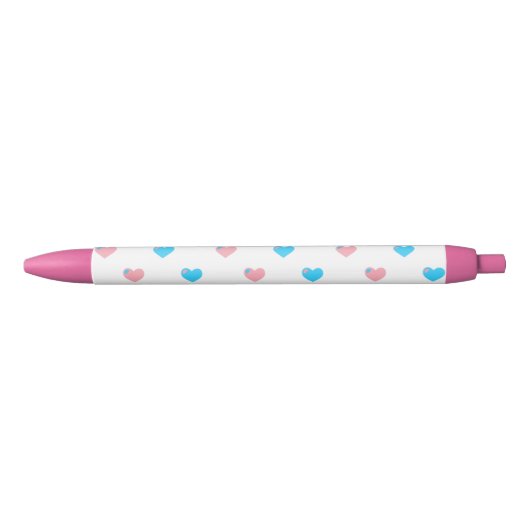Stylo Coeur de la fierté trans (Devant)