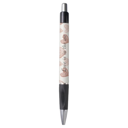 Stylo Cœurs d'amour de crème rose (Devant (Vertical))