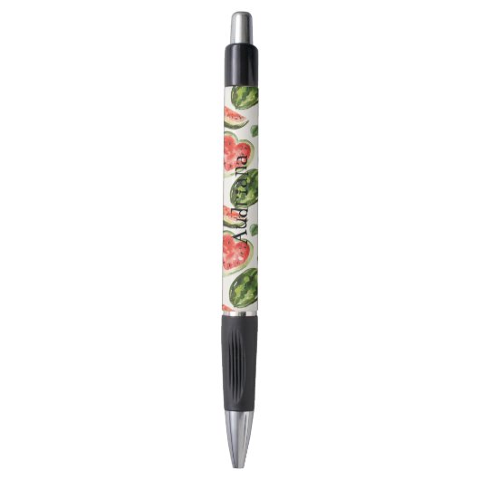 Stylo Cœurs de pastèque rouge-vert  (Devant (Vertical))