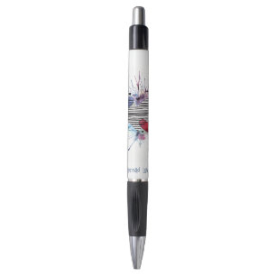 Stylo Coeurs Et Lavages Dans L'Aquarelle