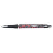 Stylo Coeurs et rose de profil sous convention (Dos)