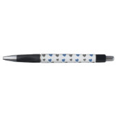 Stylo Cœurs glissants - Bleu et Gris (Devant)
