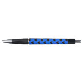 Stylo Cœurs pois noirs sur bleu (Devant)