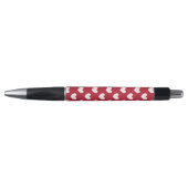 Stylo Coeurs polka blancs et rouges (Devant)