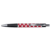 Stylo Coeurs polka blancs et rouges (Dos)