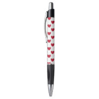 Coeurs polka rouge sur blanc