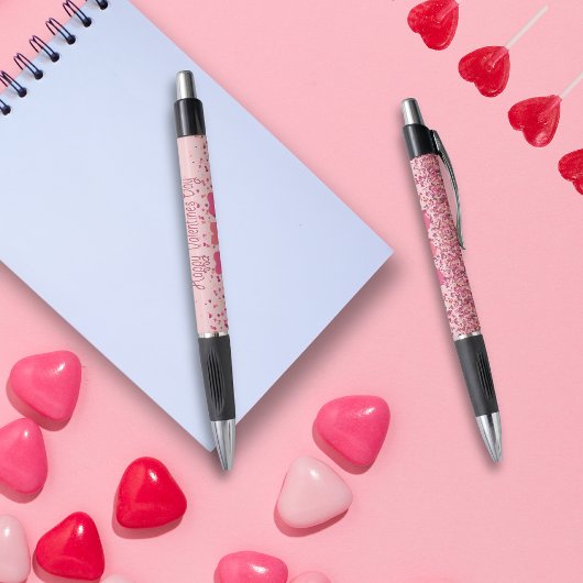 Stylo Coeurs roses de la Saint-Valentin