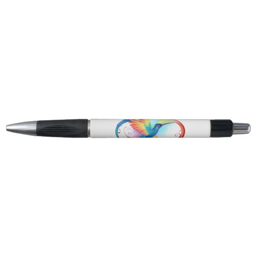 Stylo Colibri arc-en-ciel avec symbole Infinity (Devant)