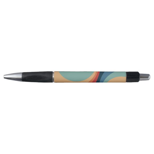 Stylo Conception de cercles rétro colorés (Devant)