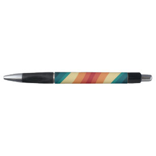 Stylo Conception d'ondes de style rétro multicolore