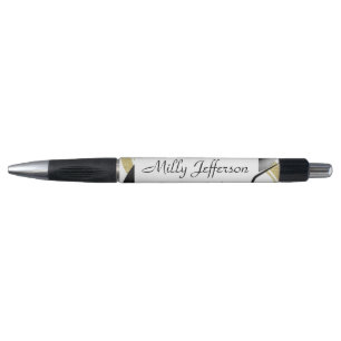 Stylo Conception Freelance Code QR Abstrait Gold Black S