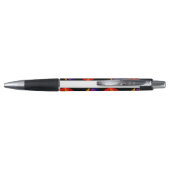 Stylo Conception Géométrique, Nom, Rouge & Noir (Dos)
