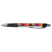 Stylo Conception Géométrique, Nom, Rouge & Noir (Bas)