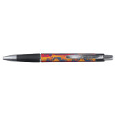 Stylo Conception graphique transparente - jaune rouge I (Dos)