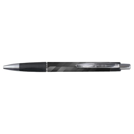 Stylo Cool Gris noir rayures Monogramme (Dos)