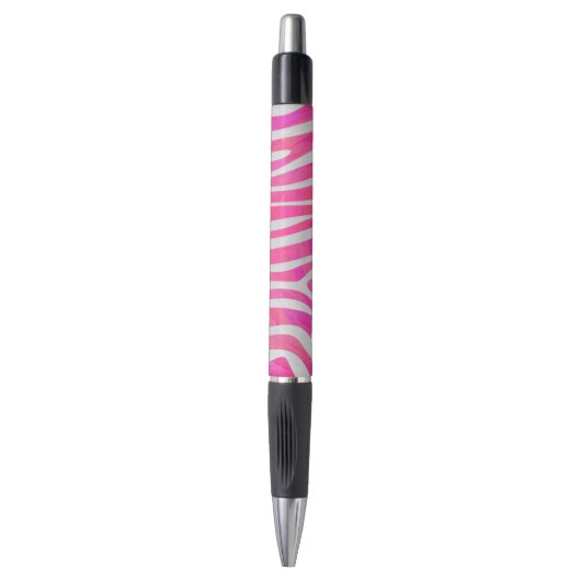 Stylo Copie de rose indien de zèbre et blanche (Devant (Vertical))