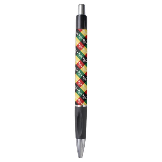 Stylo Coq portugais de Barcelos coloré motif (Devant (Vertical))