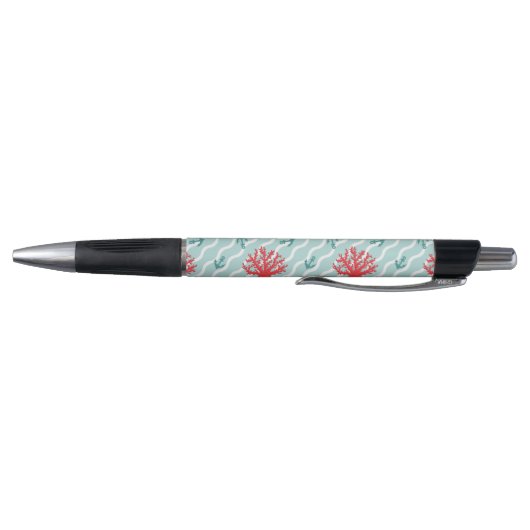 Stylo Corail rouge Motif 1 (Bas)