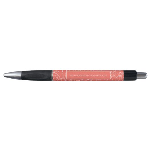 Stylo Coral simplement floral personnalisé (Devant)