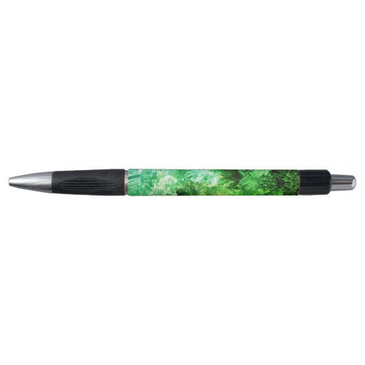 Stylo Couches de cristaux verts (Devant)