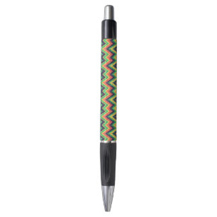 Stylo Couleur Chevron Zigzag Motif Faux Parties scintill