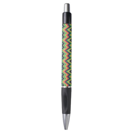 Stylo Couleur Chevron Zigzag Motif Faux Parties scintill (Devant (Vertical))