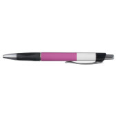 Stylo Couleur rose Noir Blocage Monogramme Nom Moderne (Bas)