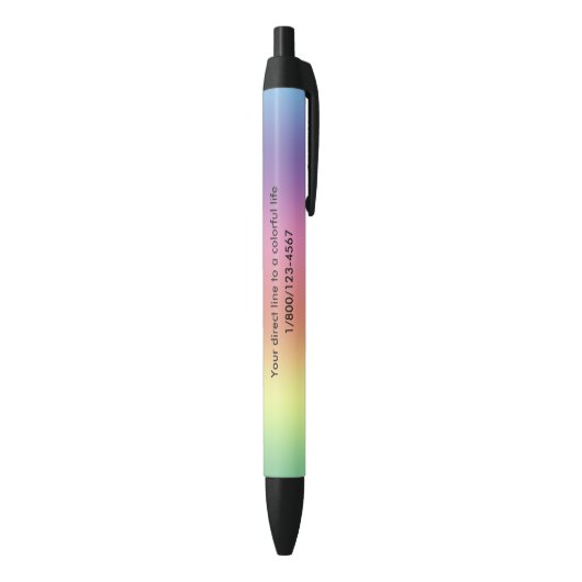 Stylo - Couleurs arc-en-ciel pour personnaliser (Bas (Vertical))