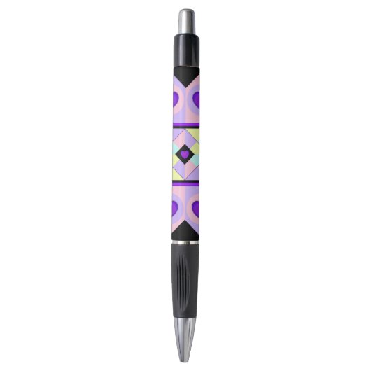 Stylo Couleurs pastel & coeurs violets battre (Devant (Vertical))