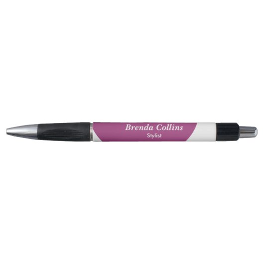 Stylo Courbe violette et blanc (Devant)