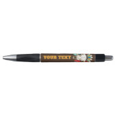 Stylo Crâne de buffle emblème amérindien (Devant)