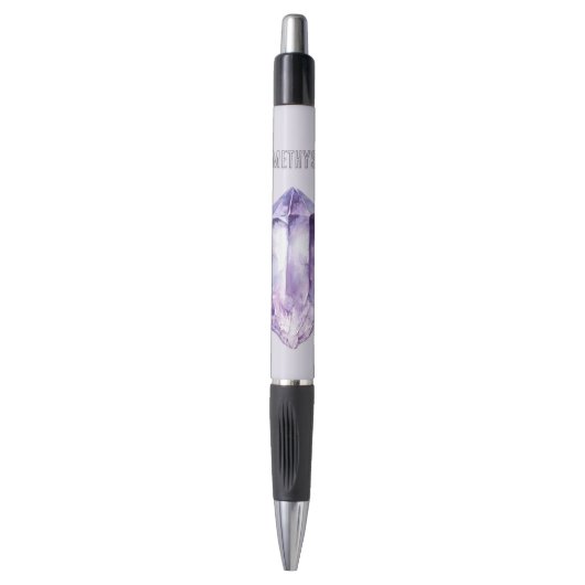 Stylo Cristal d'Améthyste Violet (Devant (Vertical))