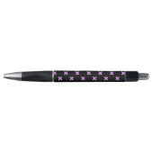 Stylo Crochets Lilac sur noir (Devant)