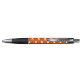 Stylo Croix blanche coutures sur orange brûlé (Dos)